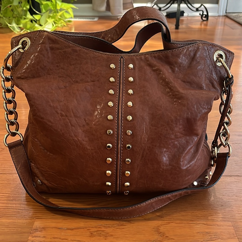 Brown Michael Kors Astor Hobo Bag